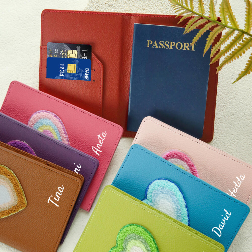 Travel Accessories Hong Kong - Custom Name Plush Heart Rainbow Patch