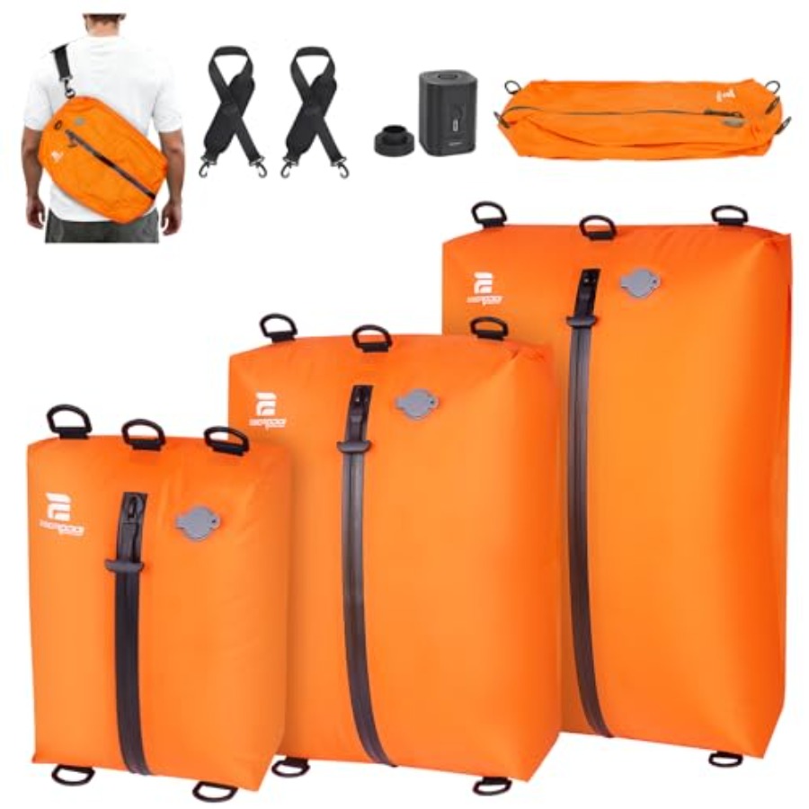 Compression Bag Vacuum - Travel vacuum bags set: reusable 3-size