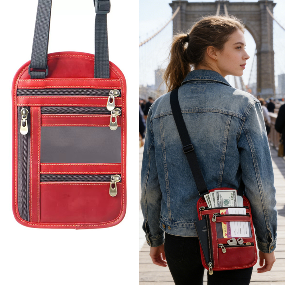 Travel Accessories Passport Holder - Travel Passport Holder, Multifunctional Neck Wallet