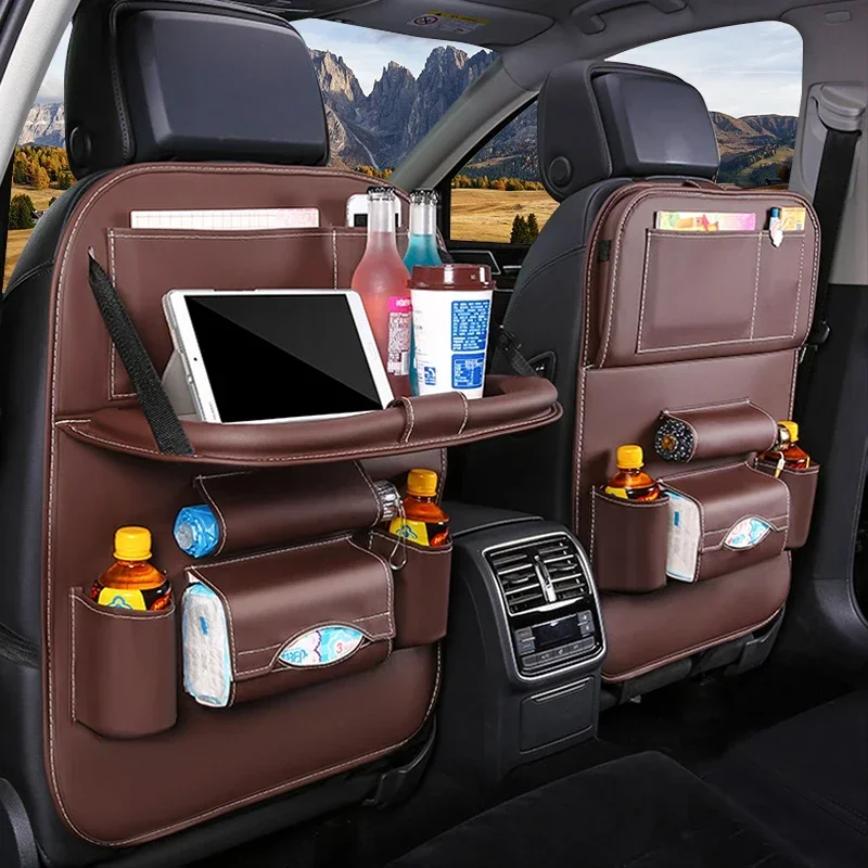 Car Seat Travel Bag - Car Back Seat Organizer with Foldable