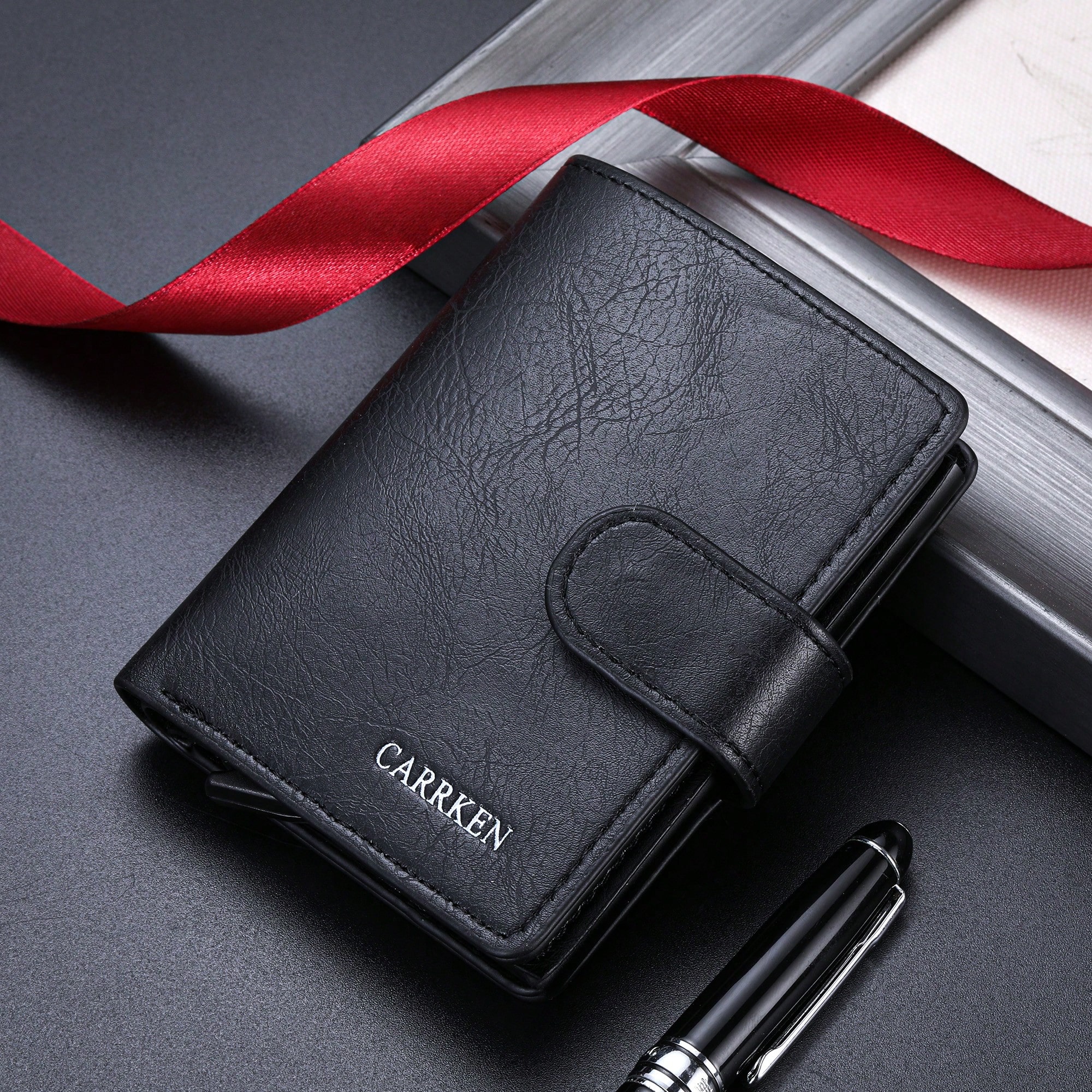 Travel Accessories Gift Ideas - 1pc Men's New Smooth Buckle Wallet,