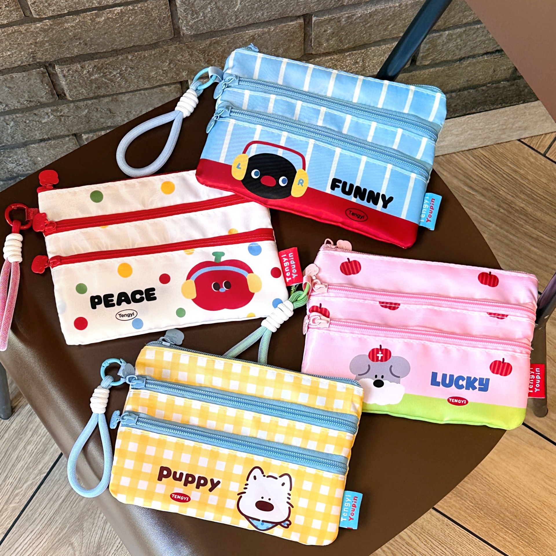 Travel Accessories Passport Holder - Cute Cartoon Three-Layer Passport Bag, Multifunctional