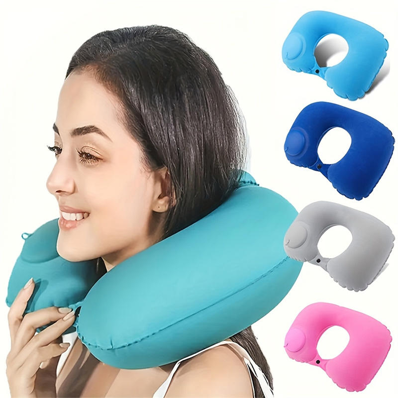 Travel Pillow Inflatable - Inflatable Portable Neck Pillow U-shaped Pillow