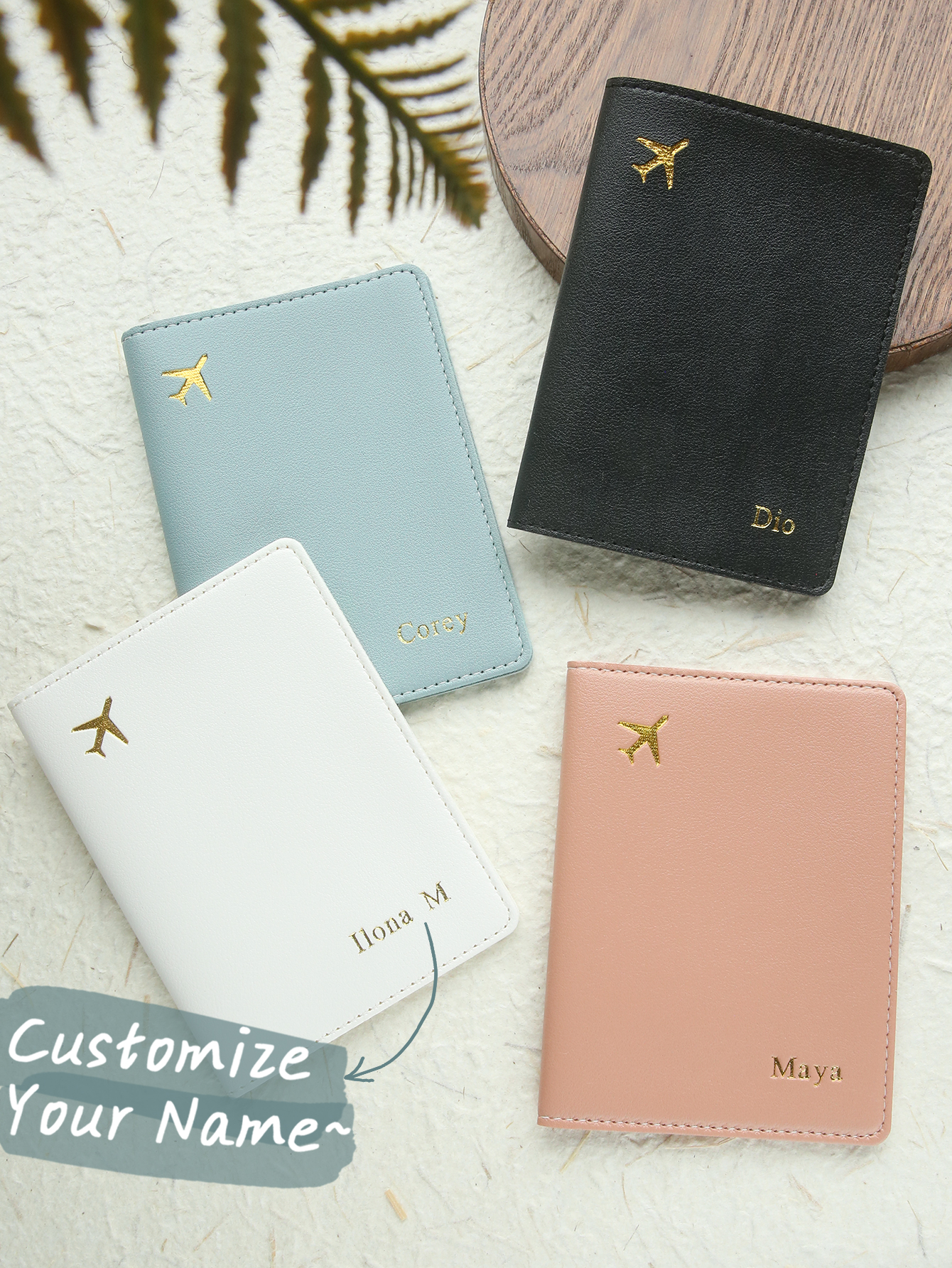 Travel Accessories Passport Holder - Personalized Passport Cover Customized Hot Stamping