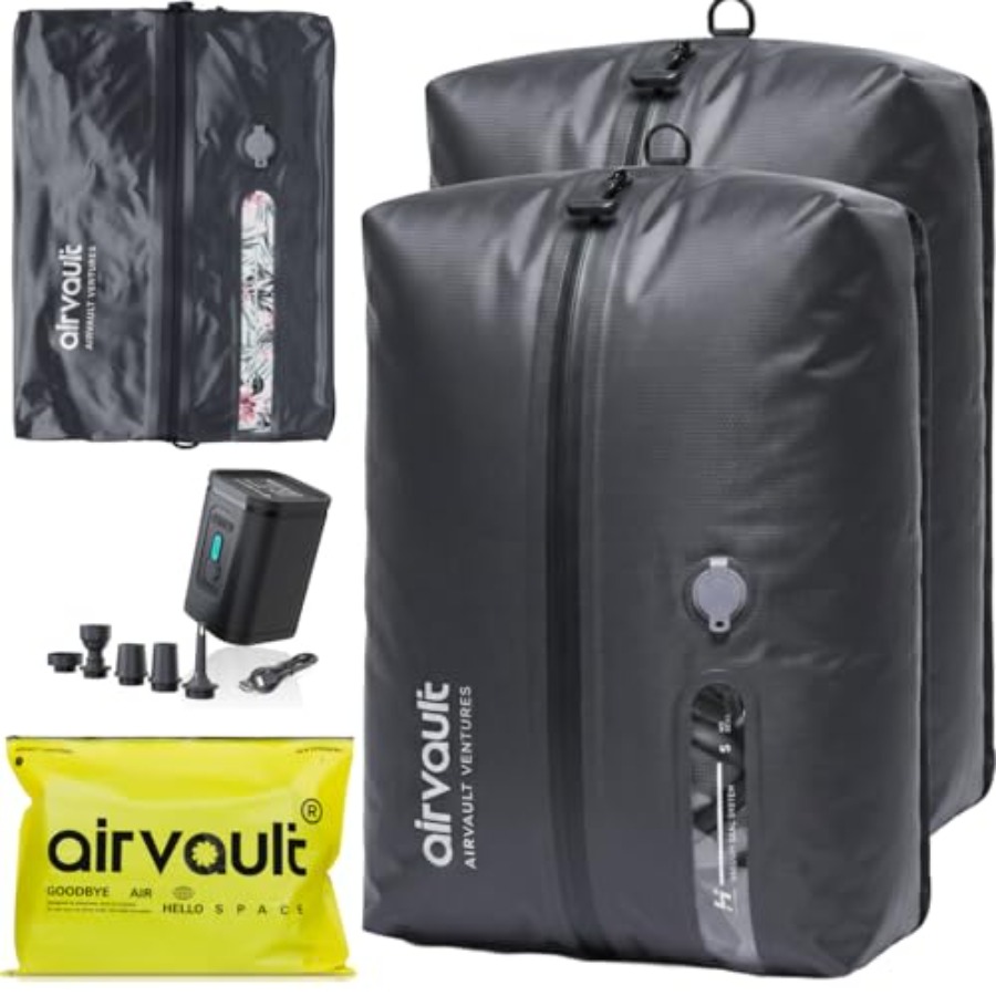 Compression Bag Vacuum - AirVault Reusable Vacuum Compression Travel Bag