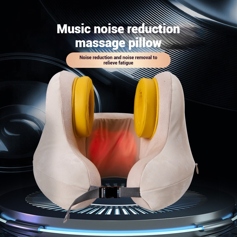 Travel Accessories Pillow - Cervical Massage Music Noise-Canceling Sleep Pillow