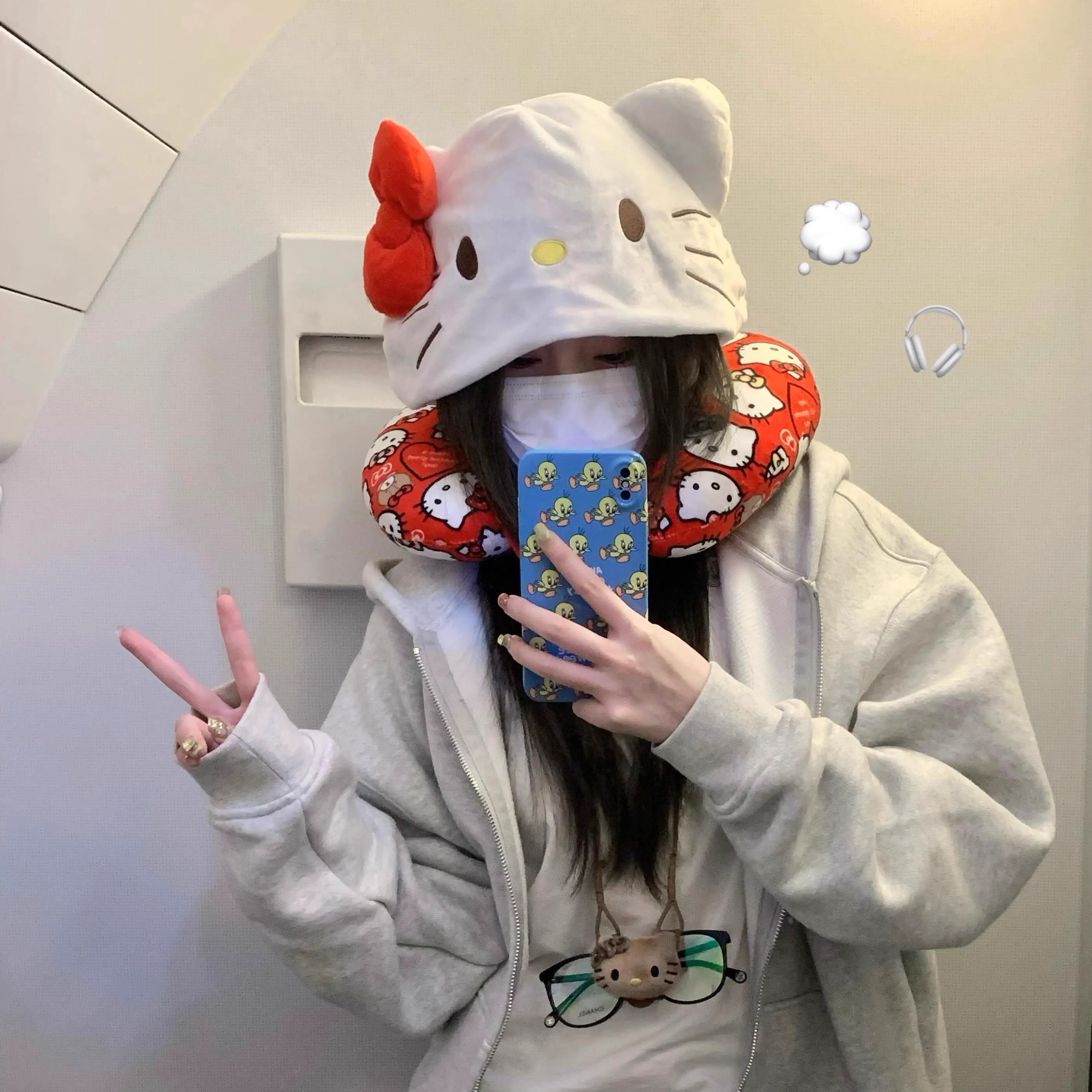 Hello Kitty U Shaped Neck Pill - Travel Pillow Inflatable review and price