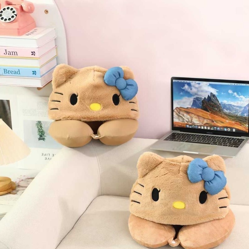 Kitty Hooded U-shaped Pillow T - Travel Pillow Inflatable review and price