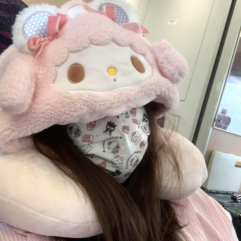 Kitty Hooded U-shaped Pillow T - Travel Pillow Inflatable review and price