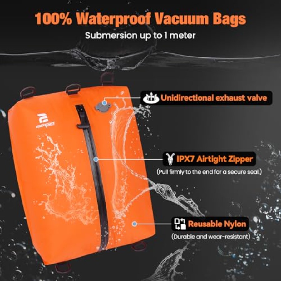 Travel vacuum bags set: reusab - Compression Bag Vacuum review and price