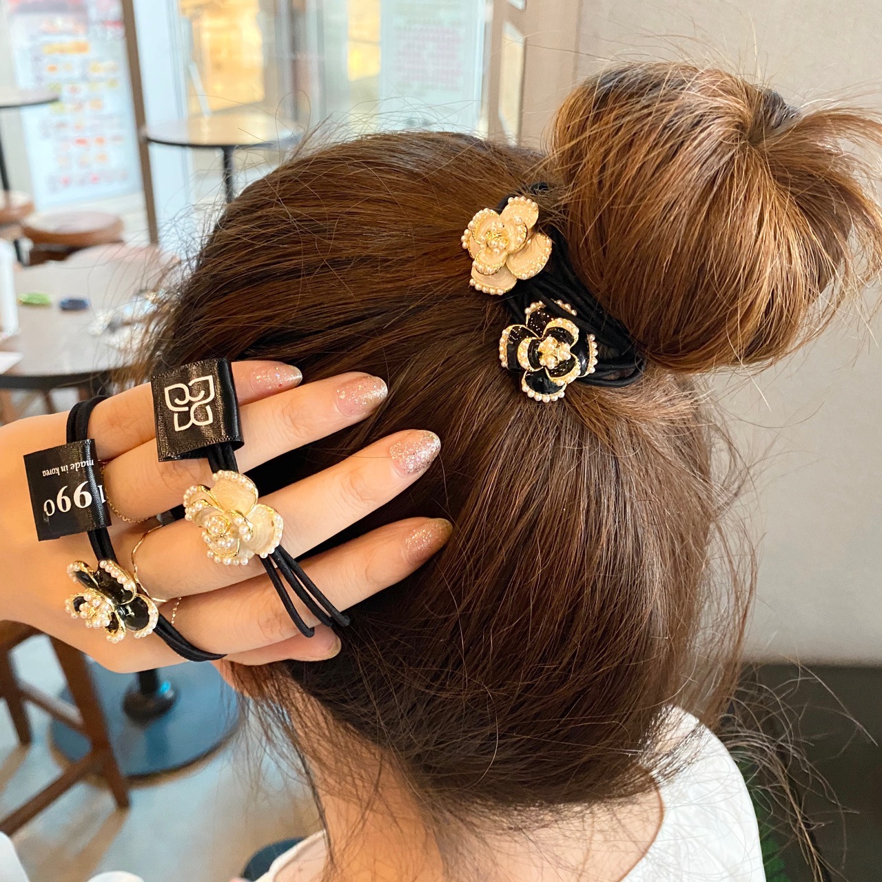 MIni Metal Flower Elastic Hair - Travel Accessories Hong Kong review and price