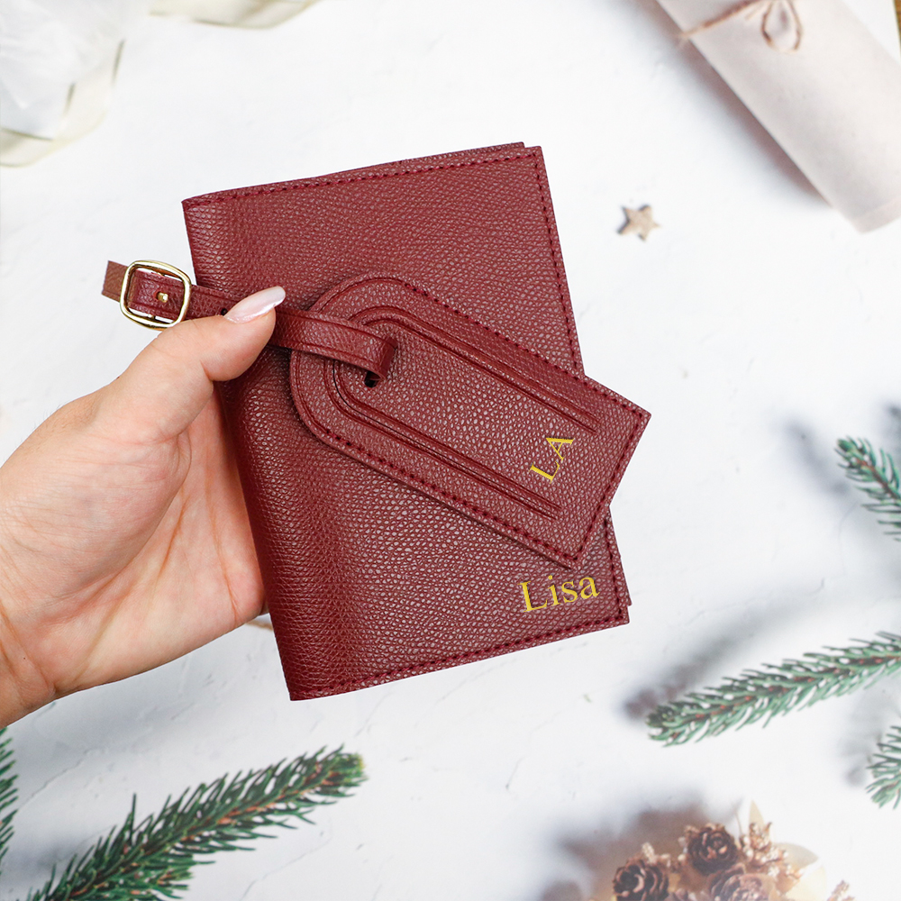 Customized letter pu leather a - Travel Accessories Passport Holder review and price