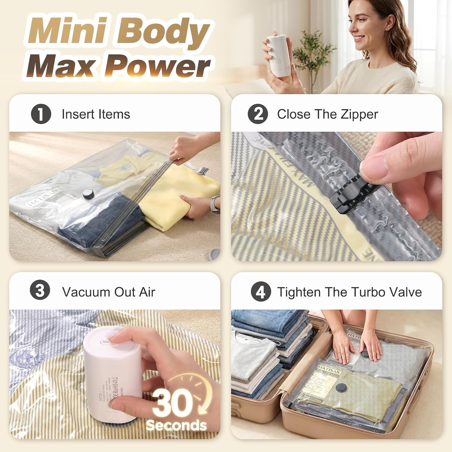 Vacuum Storage Bags with Recha - Compression Bag Vacuum review and price