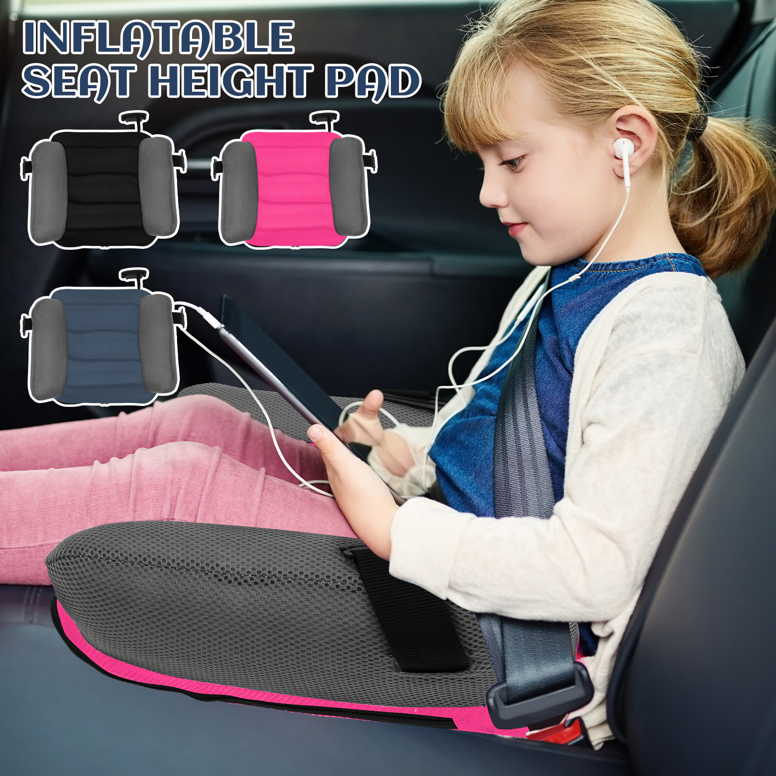 Car Inflatable Booster Seat PV - Car Seat Travel Bag review and price