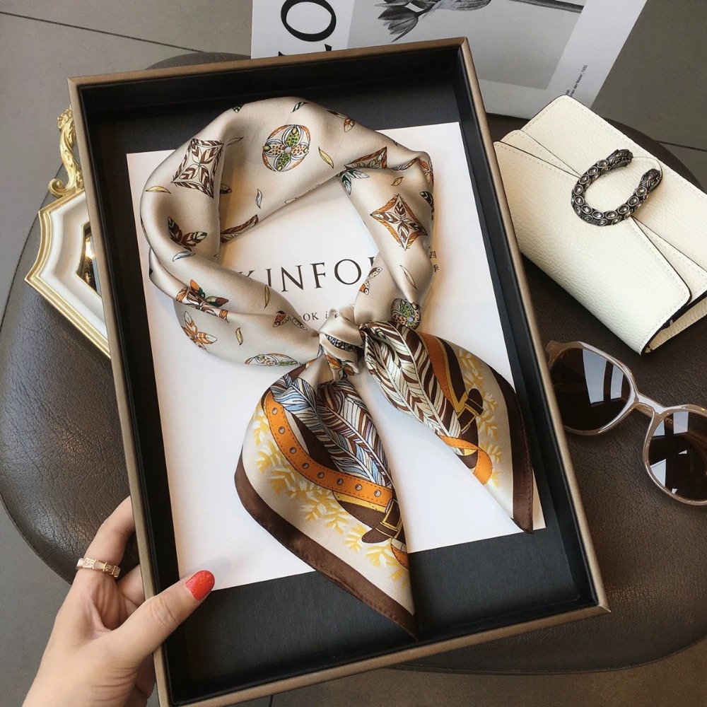 Fashion Satin Square Scarf for - Travel Accessories Store review and price