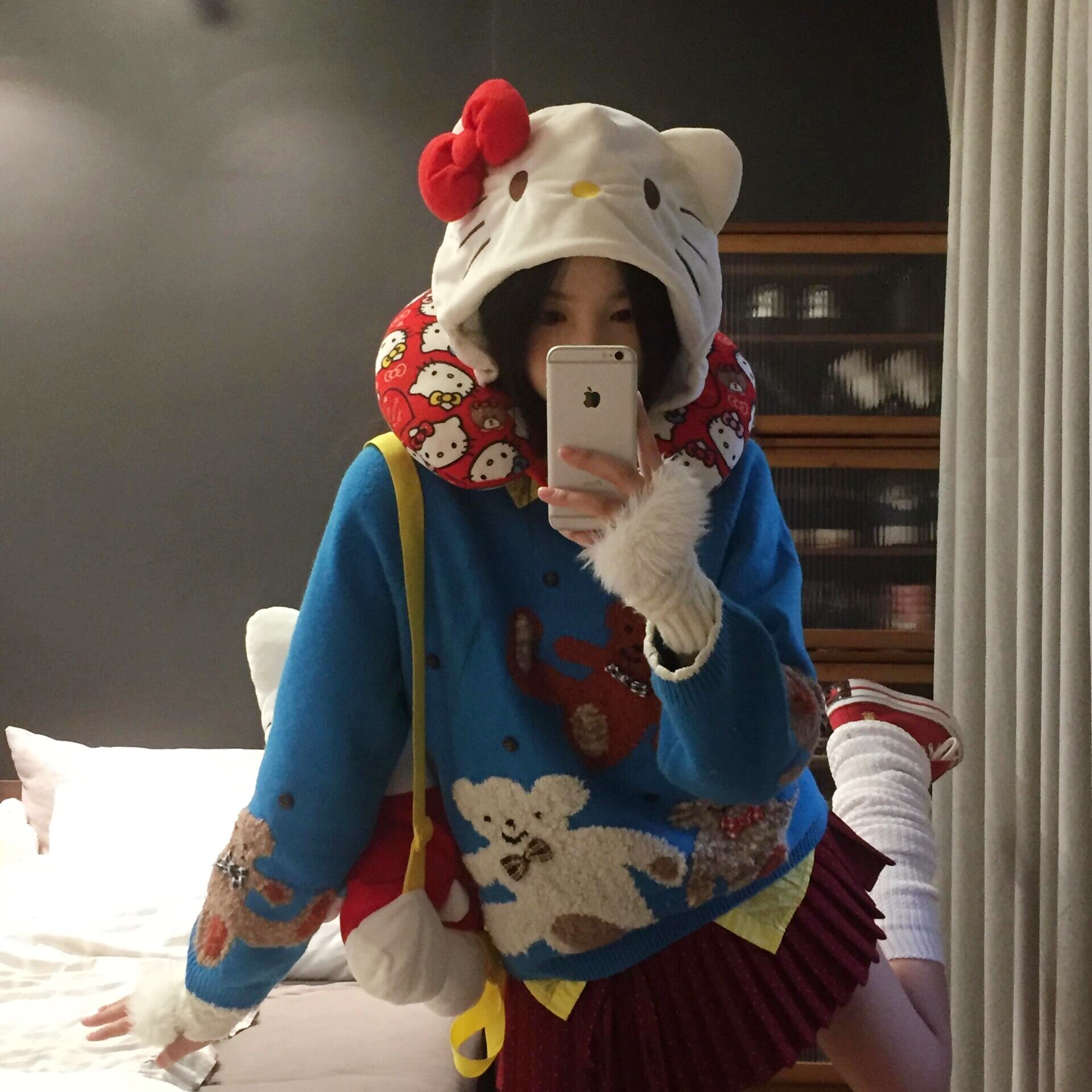 Kawaii Kitty Style Hooded U-Sh - Travel Pillow Inflatable review and price