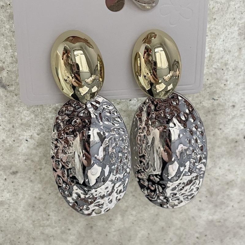 Metal Oval Drop Earrings for W - Travel Accessories Dropshipping review and price