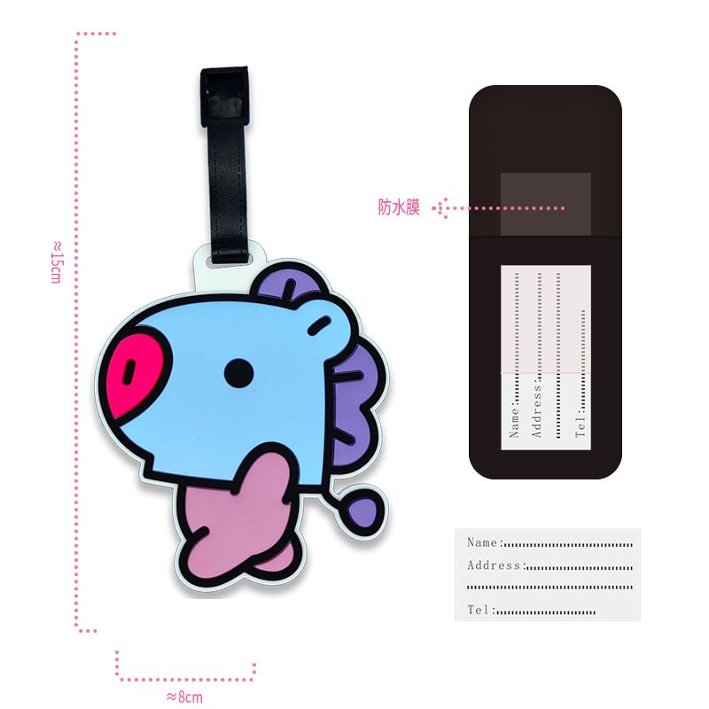 BT21 cartoon cute keychain Kaw - Travel Accessories Store review and price