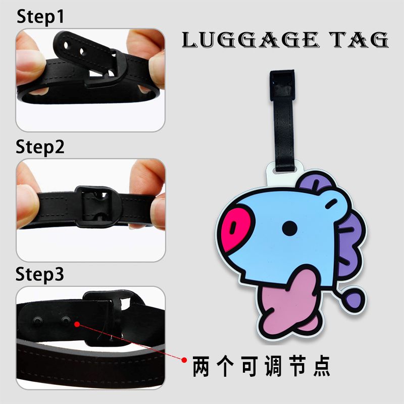 BT21 cartoon cute keychain Kaw - Travel Accessories Store review and price