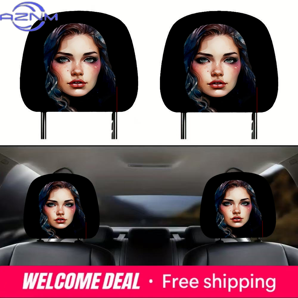 Head Rest Cover For Car Hallow - Travel Accessories For Road Trip review and price