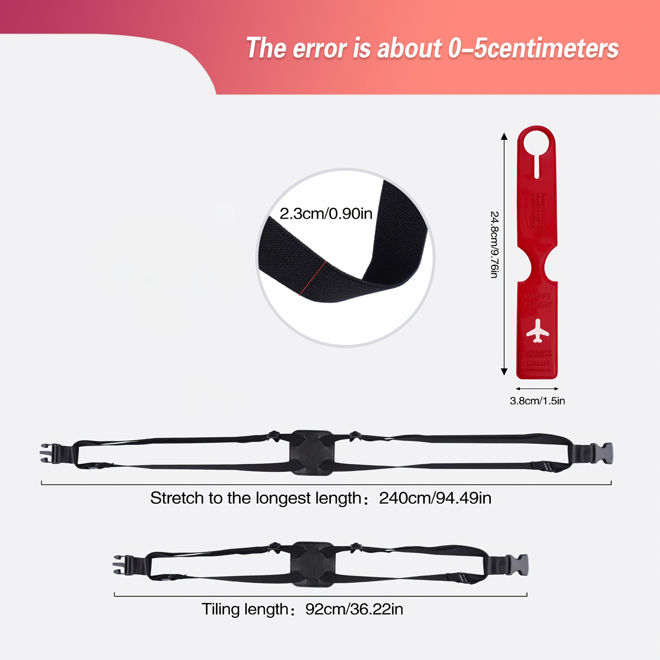 2-Piece Luggage Strap Set + Lu - Travel Accessories Kit review and price