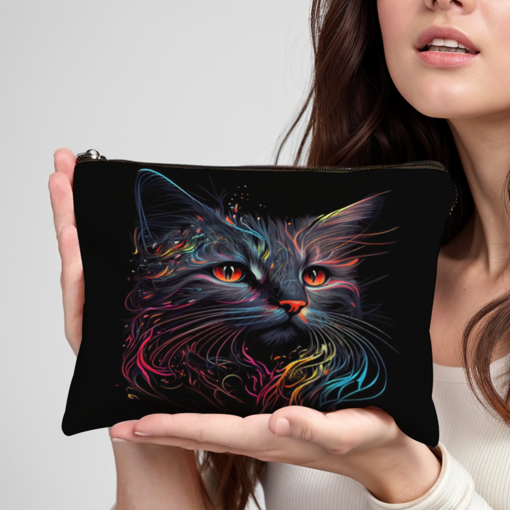 Neon Cat Face Art Pattern Cosm - Travel Accessories Hong Kong review and price