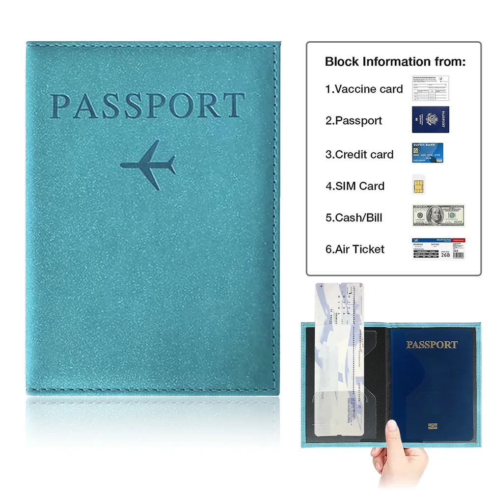Passport Cover Blue Color Pu P - Travel Accessories Passport Holder review and price