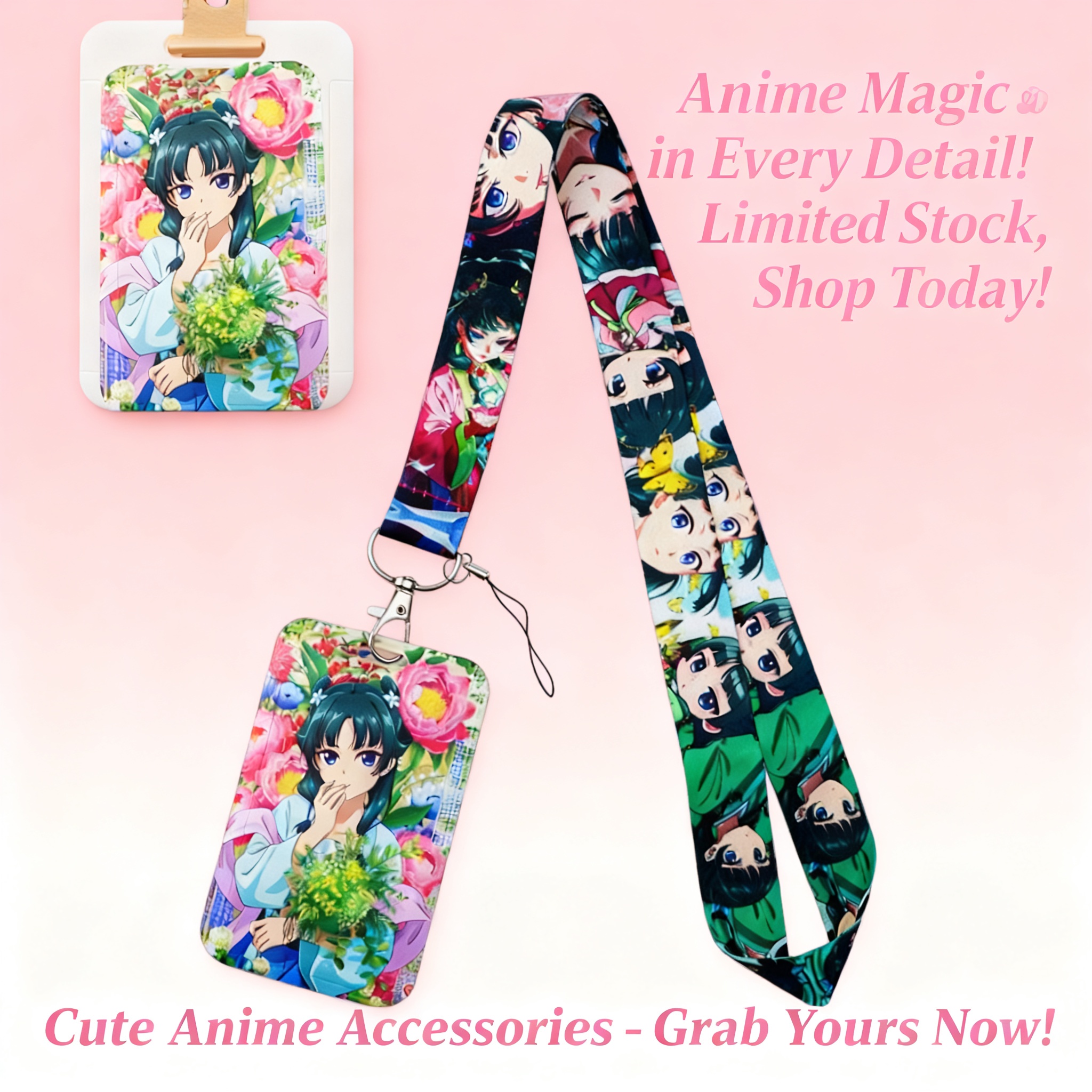 Cute Anime Girl Lanyard Neck S - Travel Accessories Store review and price