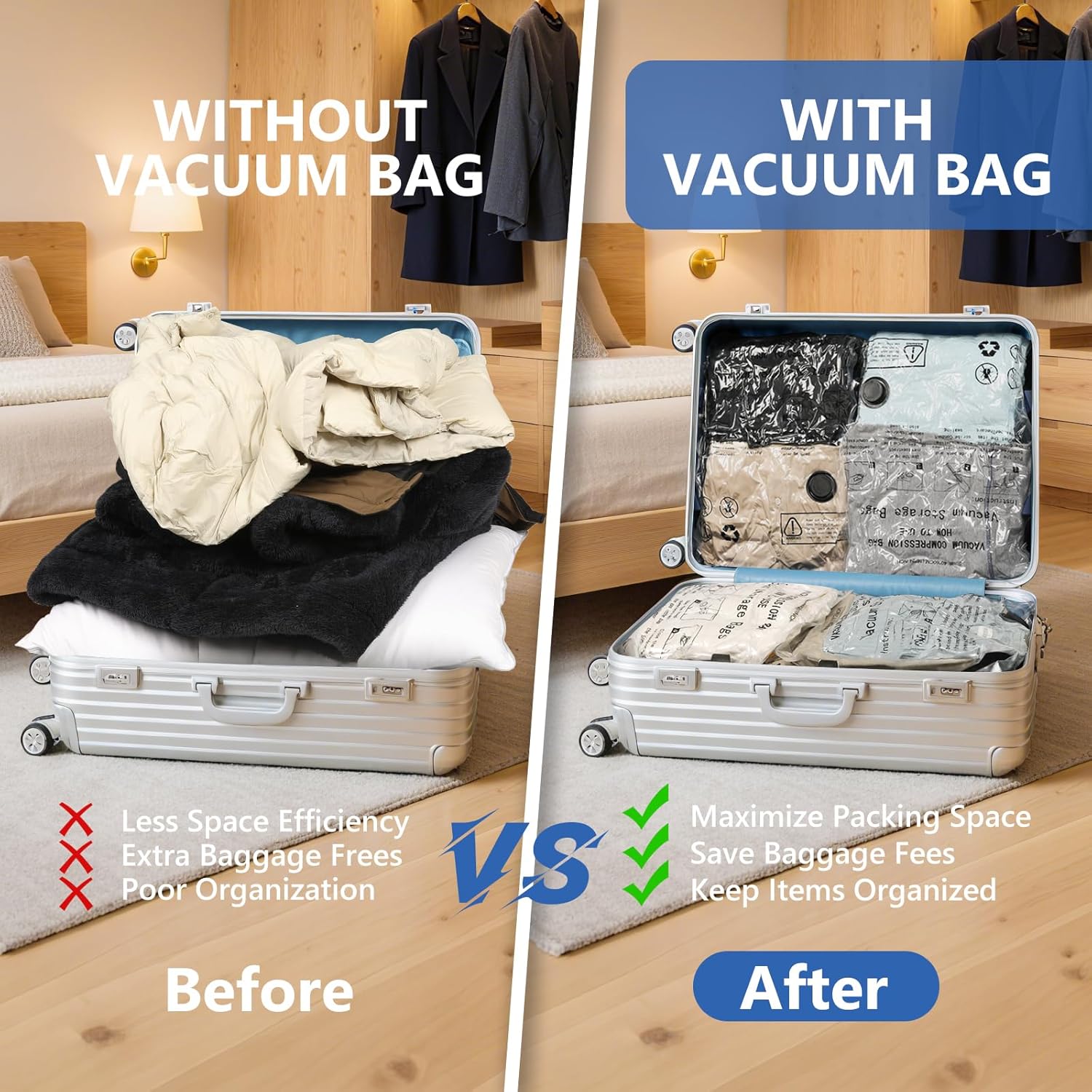Travel Vacuum Bags for Clothin - Compression Bag Vacuum review and price