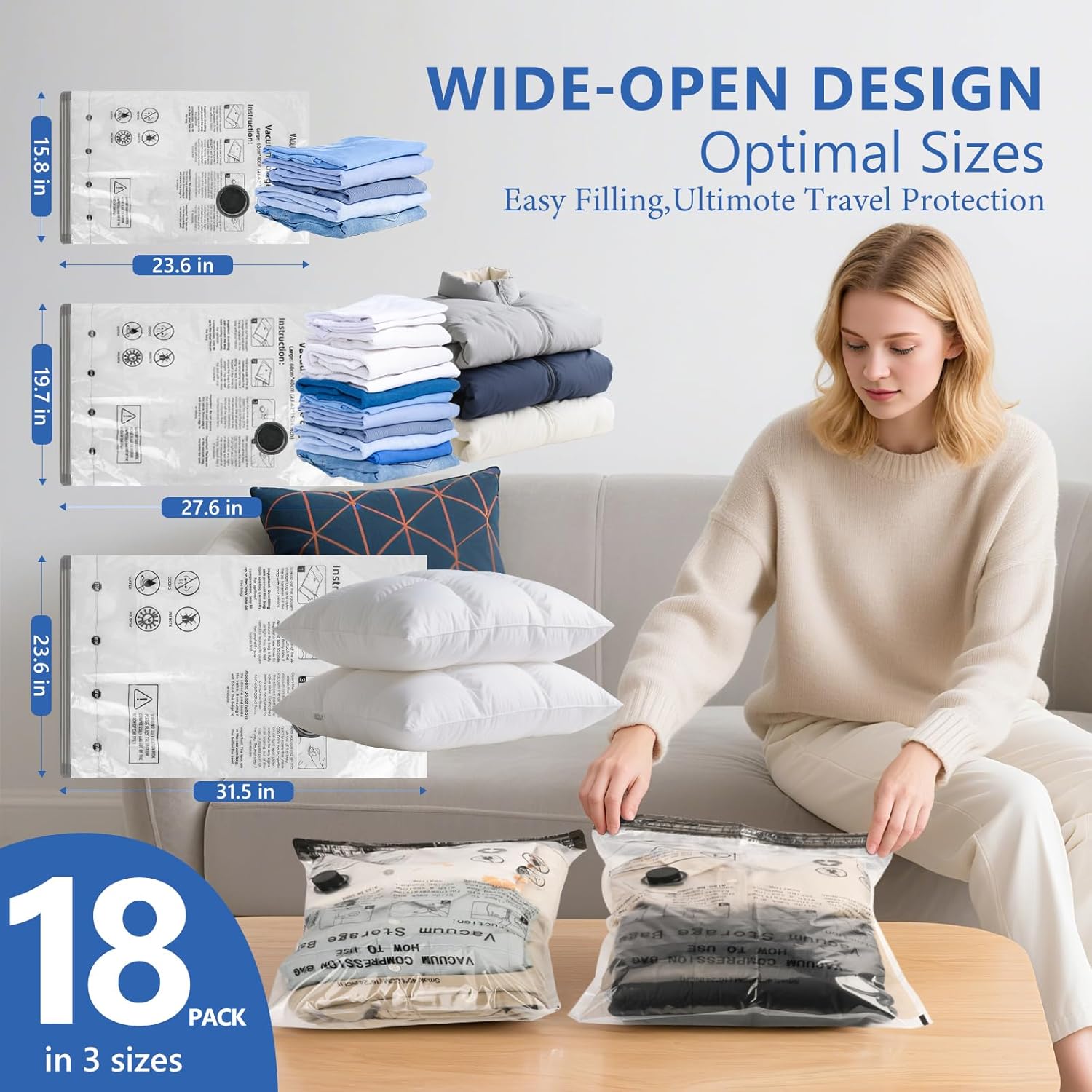 Travel Vacuum Bags for Clothin - Compression Bag Vacuum review and price