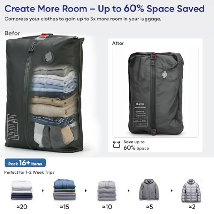 Travel Vacuum Bags with Pump f - Compression Bag Vacuum review and price