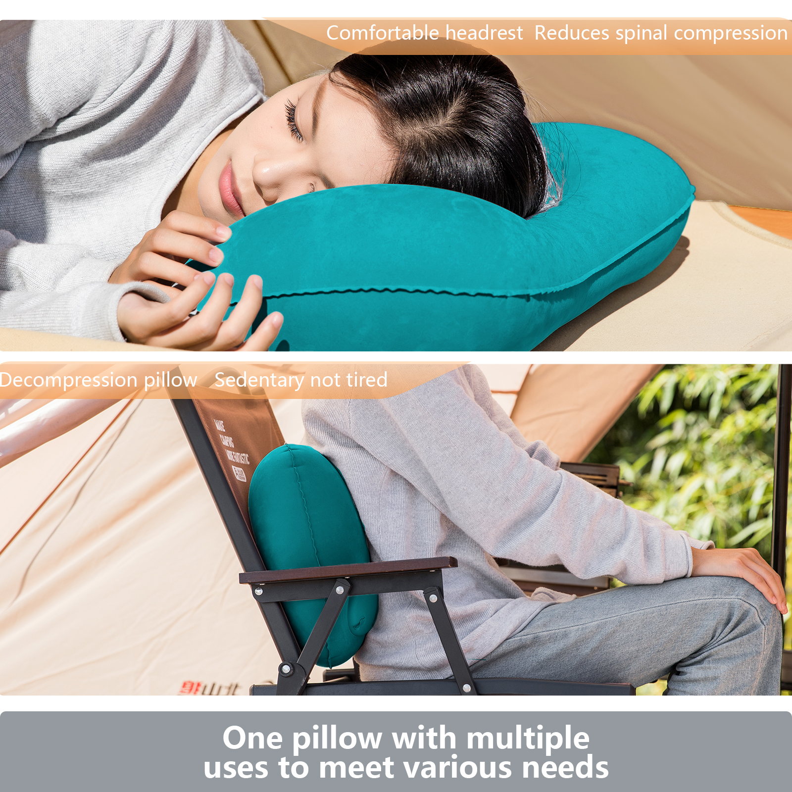 BISINNA Camping Inflatable Pil - Travel Pillow Inflatable review and price