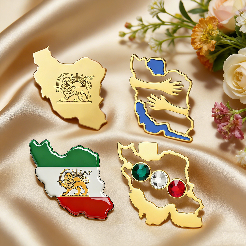 Dawapara Iran Map Shape Brooch - Travel Accessories Kit review and price