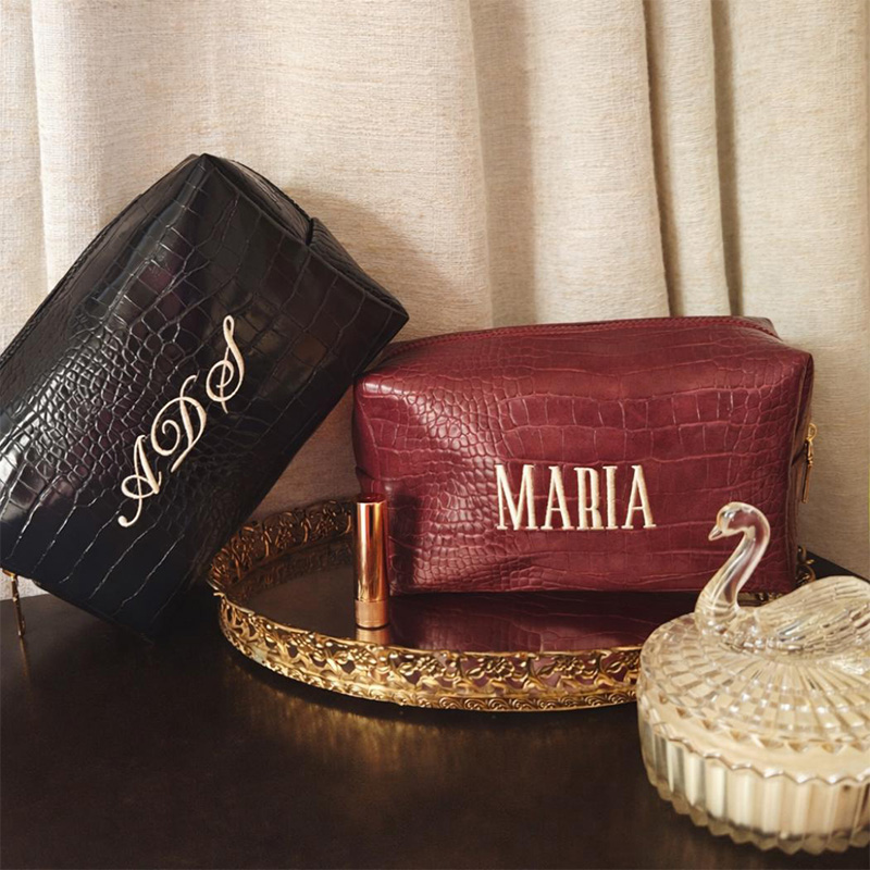 Embroidered Croc Makeup Bag Pe - Travel Accessories Gift Ideas review and price