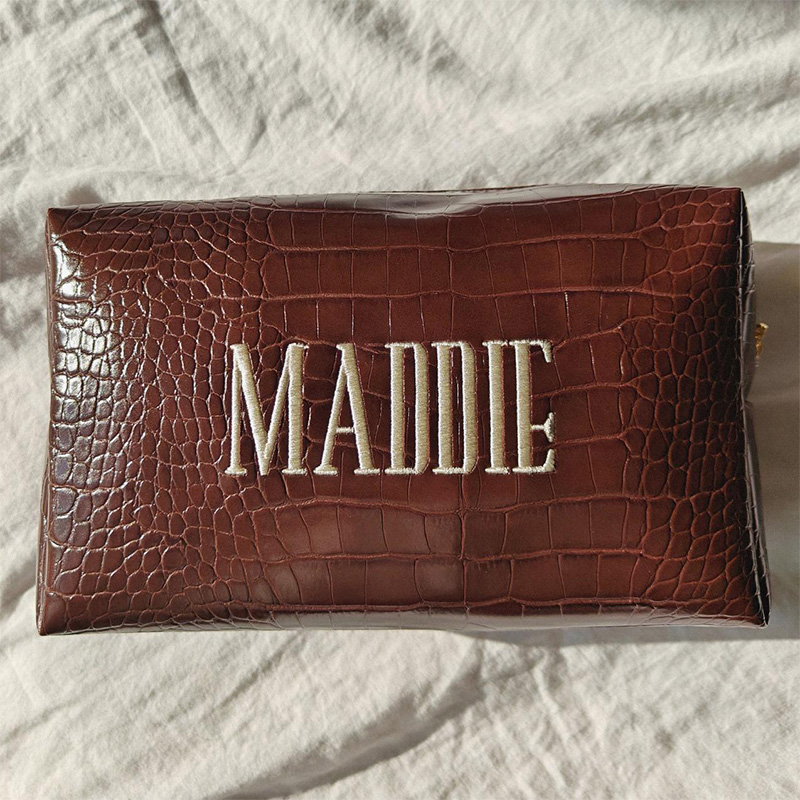 Embroidered Croc Makeup Bag Pe - Travel Accessories Gift Ideas review and price