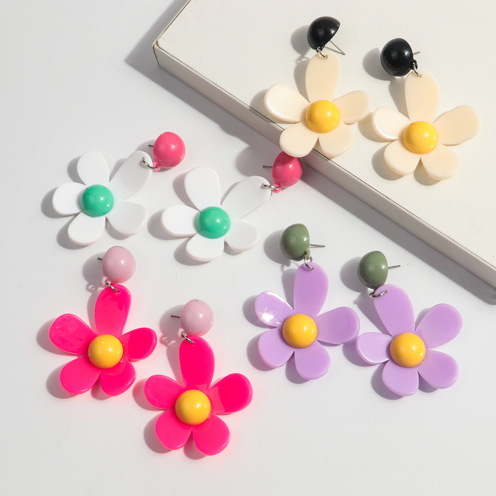 Korean Colorful Acrylic Flower - Travel Accessories Dropshipping review and price