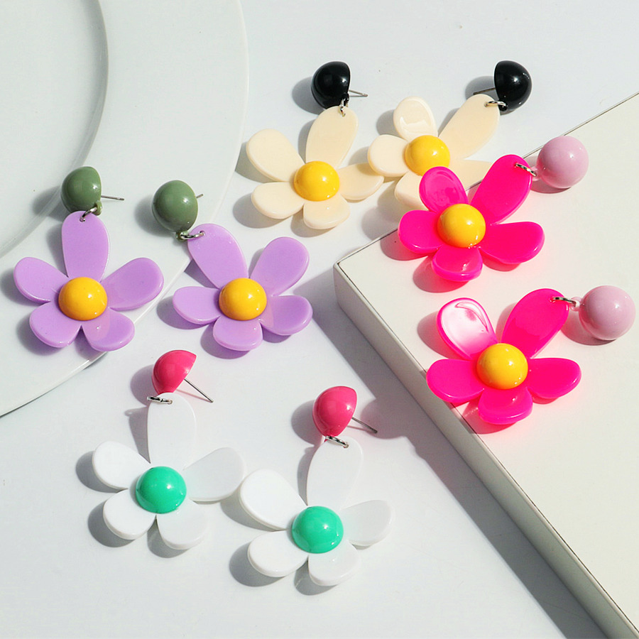 Korean Colorful Acrylic Flower - Travel Accessories Dropshipping review and price